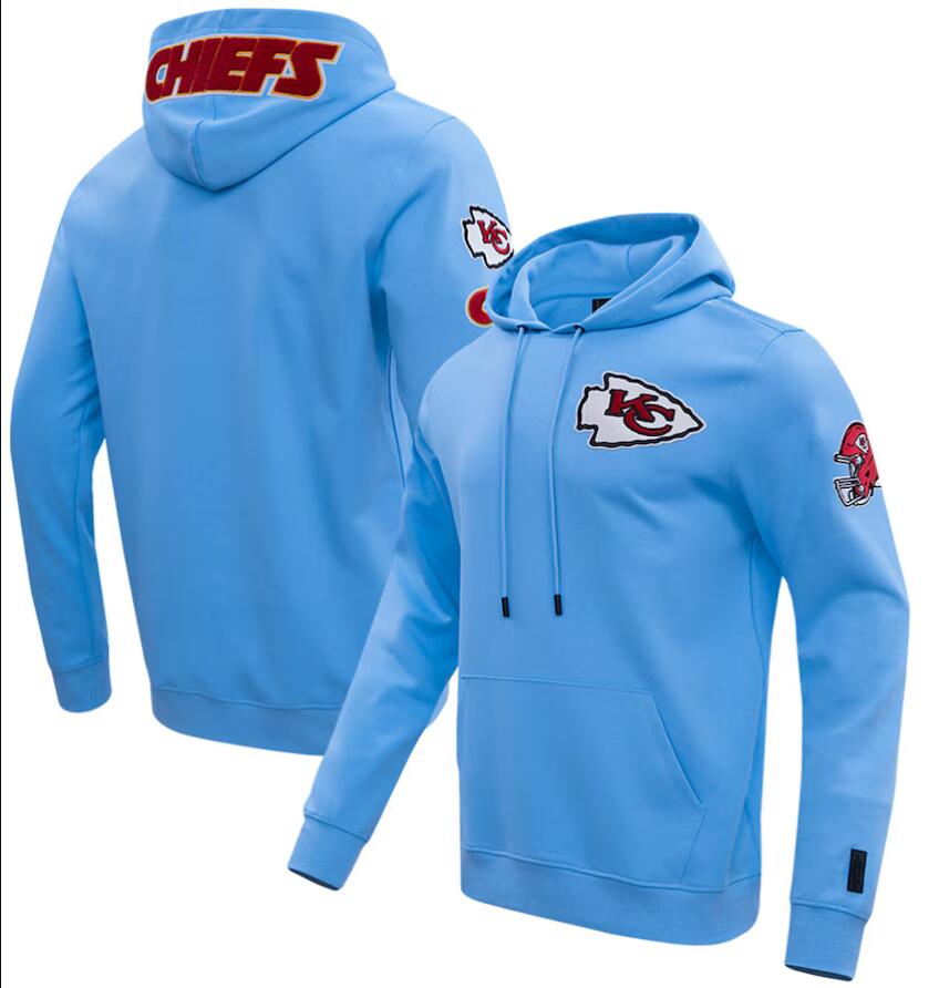 Men 2024 Kansas City Chiefs Pro light Blue Classic Chenille Double Knit Pullover Hoodie->washington commanders->NFL Jersey